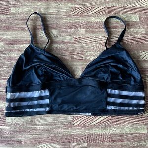 Victoria’s Secret Satin Mesh Triangle Strappy Bralette in Medium GUC